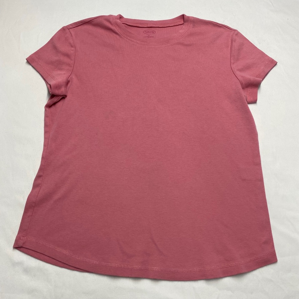 Talbots Womens Pink 100% Pima Cotton Short Sleeve Crew Neck T-Shirt Size M